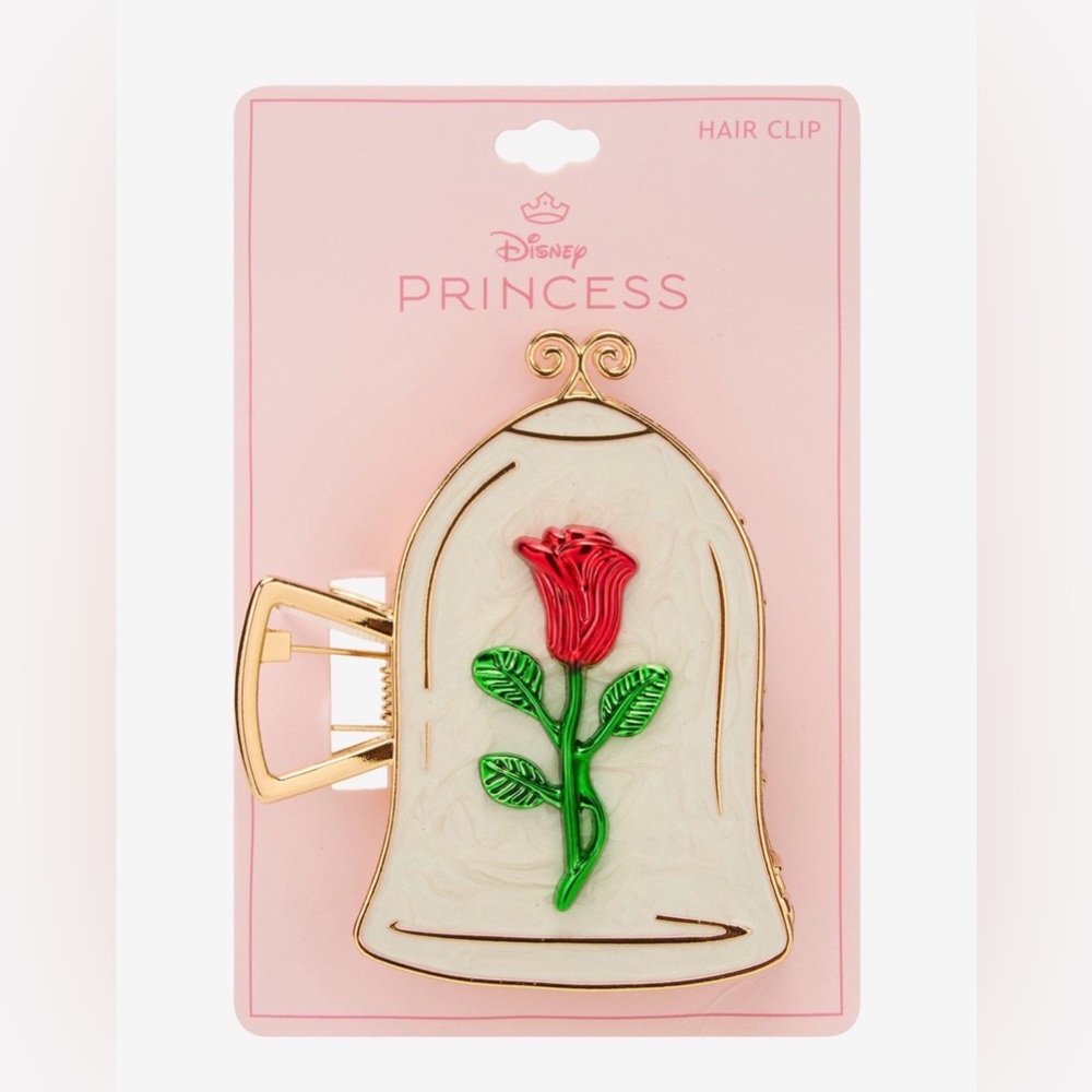 NWT Neon Tuesday Disney Beauty and the Beast Rose Hair Clip